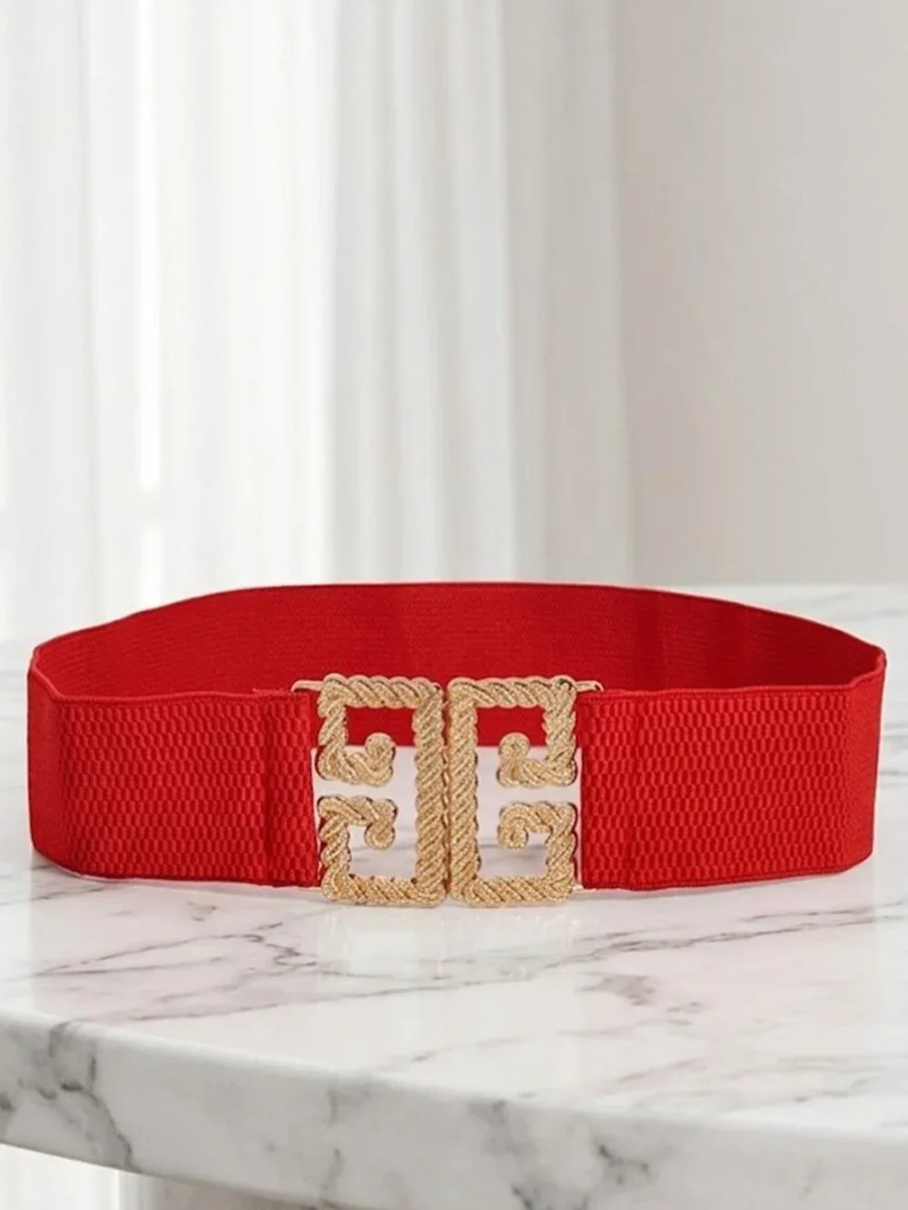 Ladies Trendy Fashion Belt - Red